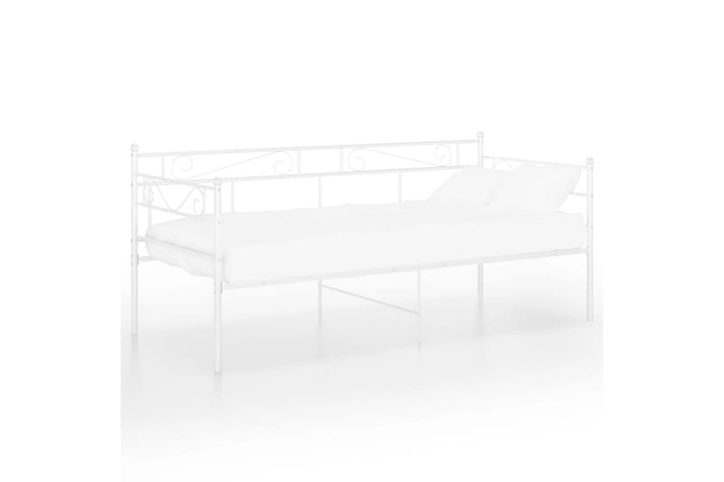 Sohvasängyn runko valkoinen metalli 90x200 cm - Huonekalut - Sänky - Sänkykehikot & sängynrungot