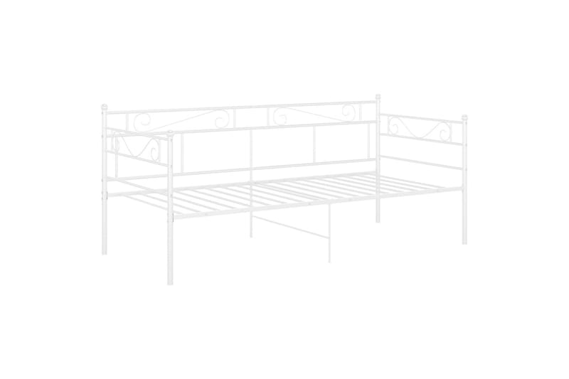 Sohvasängyn runko valkoinen metalli 90x200 cm - Huonekalut - Sänky - Sänkykehikot & sängynrungot