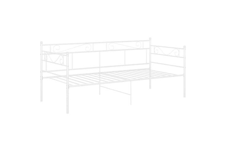Sohvasängyn runko valkoinen metalli 90x200 cm - Sänkykehikot & sängynrungot