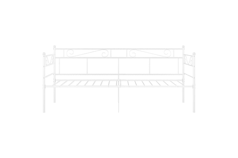 Sohvasängyn runko valkoinen metalli 90x200 cm - Huonekalut - Sänky - Sänkykehikot & sängynrungot