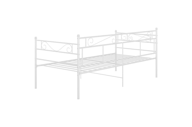 Sohvasängyn runko valkoinen metalli 90x200 cm - Huonekalut - Sänky - Sänkykehikot & sängynrungot