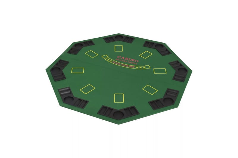 Taitettava pokeripöytälevy 8 pelaajalle kahdeksankulmio - Vihreä - Huonekalut - Sänky - Sänkykehikot & sängynrungot