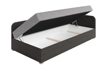 Unona sängynrunko 90x200 cm kangasta säilytystilalla + sängynpääty + patja - Vihreä - Huonekalut - Sänky - Sänkykehikot & sängynrungot