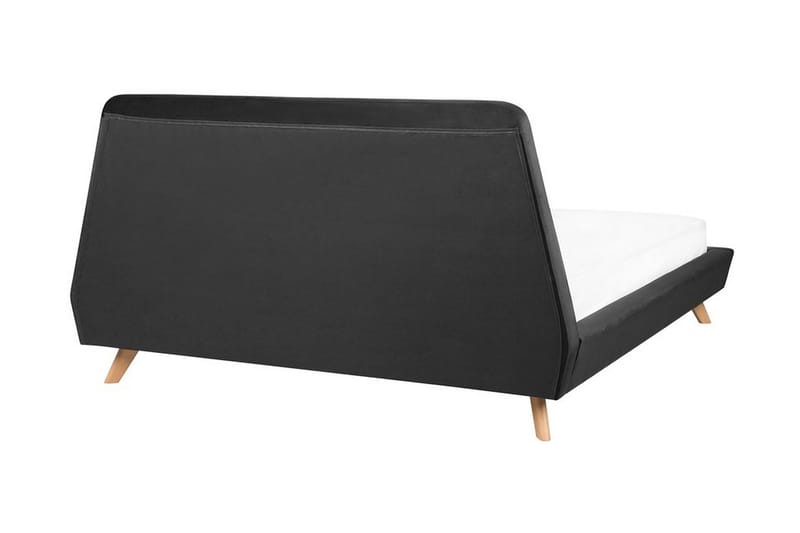 Vienne sängynrunko 180x200 cm kangasta sängynpäädyllä ja puujaloilla - Musta - Huonekalut - Sänky - Sänkykehikot & sängynrungot
