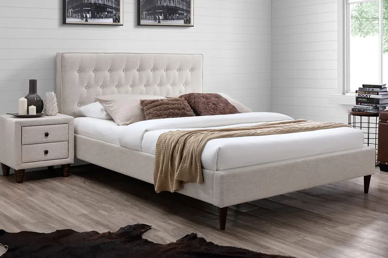 Vuode Emilia 160x200 cm Beige, undefined