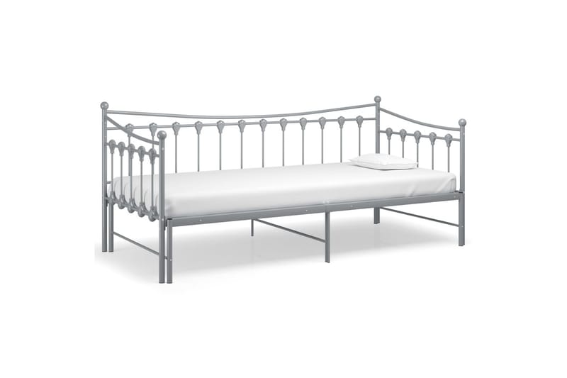 Vuodesohvan runko harmaa metalli 90x200 cm - Huonekalut - Sänky - Sänkykehikot & sängynrungot