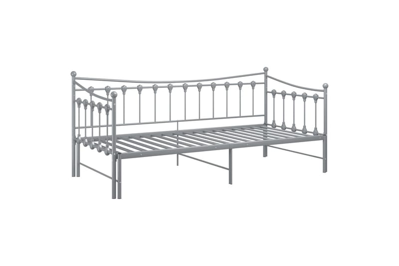 Vuodesohvan runko harmaa metalli 90x200 cm - Huonekalut - Sänky - Sänkykehikot & sängynrungot