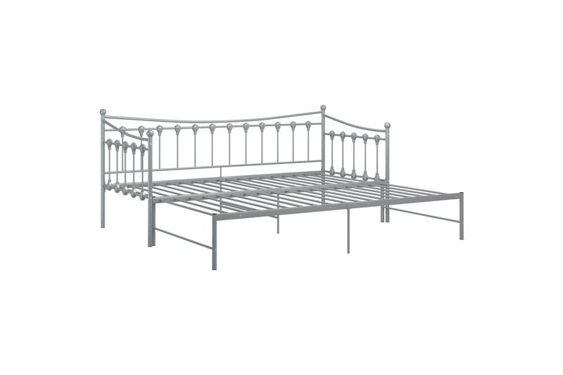 Vuodesohvan runko harmaa metalli 90x200 cm - Huonekalut - Sänky - Sänkykehikot & sängynrungot