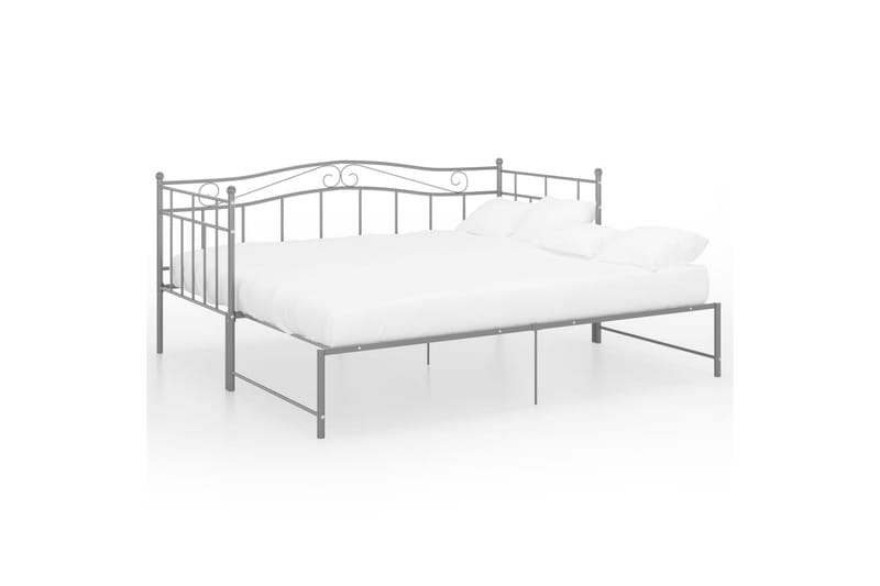 Vuodesohvan runko harmaa metalli 90x200 cm - Huonekalut - Sänky - Sänkykehikot & sängynrungot