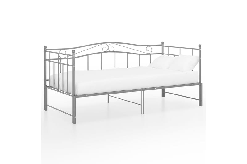 Vuodesohvan runko harmaa metalli 90x200 cm - Huonekalut - Sänky - Sänkykehikot & sängynrungot