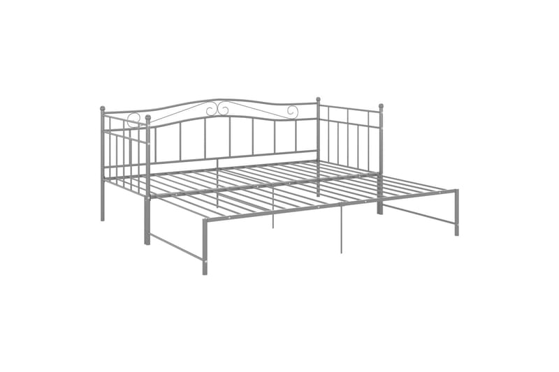 Vuodesohvan runko harmaa metalli 90x200 cm - Huonekalut - Sänky - Sänkykehikot & sängynrungot