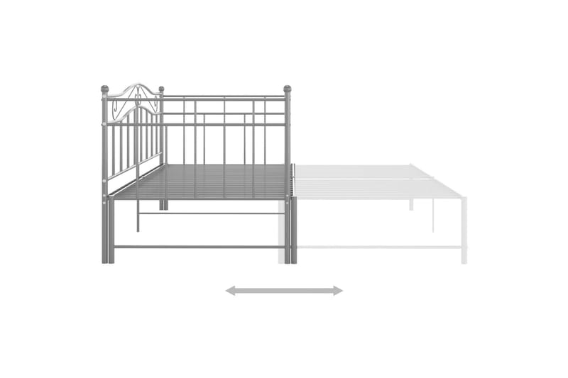 Vuodesohvan runko harmaa metalli 90x200 cm - Huonekalut - Sänky - Sänkykehikot & sängynrungot