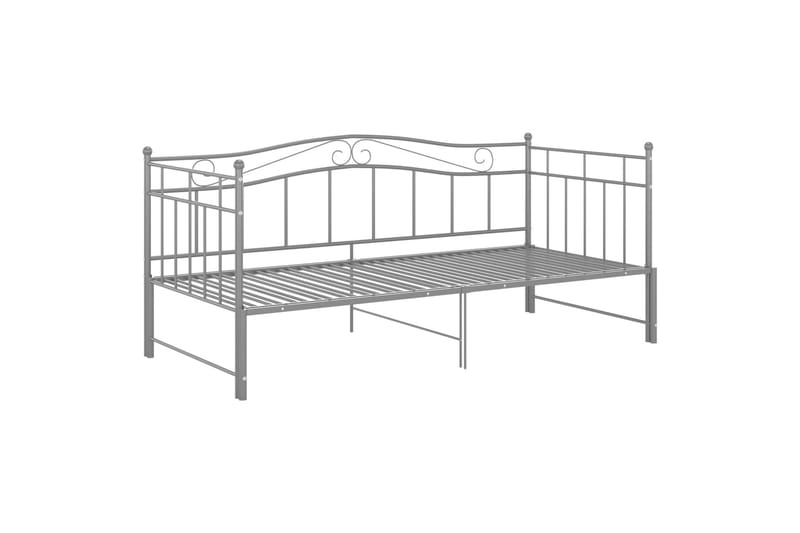 Vuodesohvan runko harmaa metalli 90x200 cm - Huonekalut - Sänky - Sänkykehikot & sängynrungot
