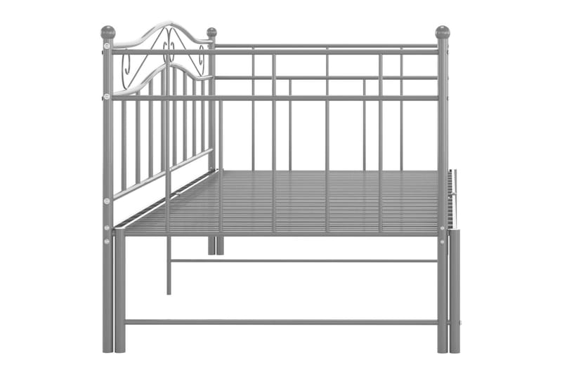 Vuodesohvan runko harmaa metalli 90x200 cm - Huonekalut - Sänky - Sänkykehikot & sängynrungot