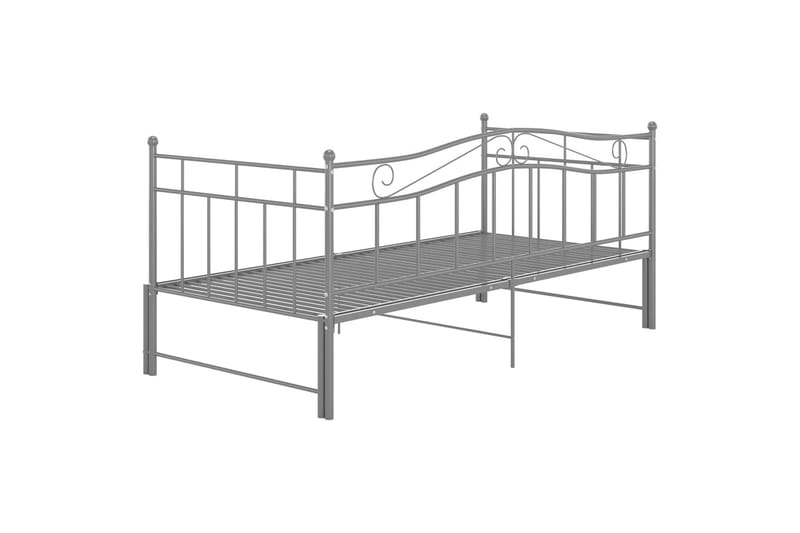 Vuodesohvan runko harmaa metalli 90x200 cm - Huonekalut - Sänky - Sänkykehikot & sängynrungot