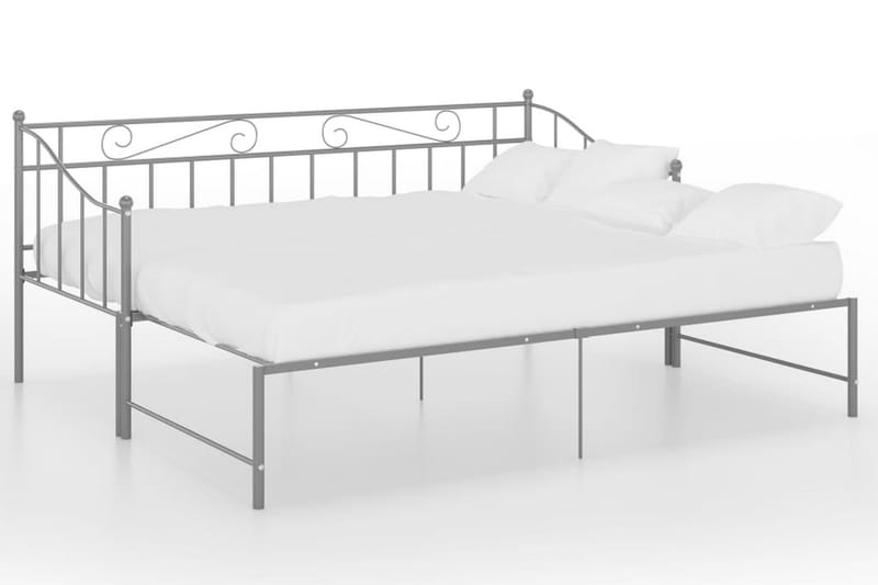 Vuodesohvan runko harmaa metalli 90x200 cm - Huonekalut - Sänky - Sänkykehikot & sängynrungot