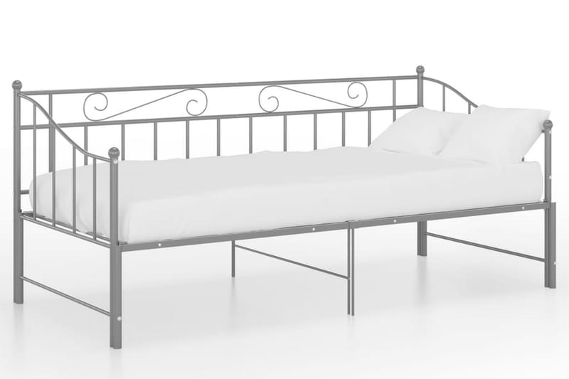 Vuodesohvan runko harmaa metalli 90x200 cm - Huonekalut - Sänky - Sänkykehikot & sängynrungot