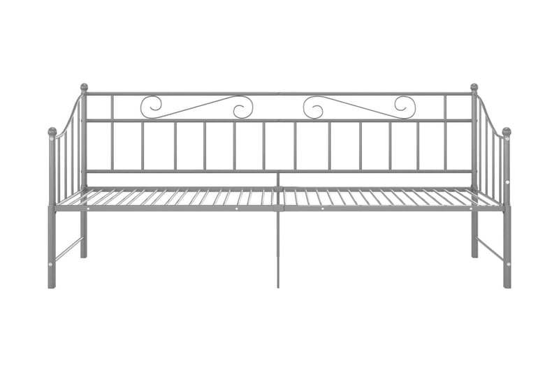 Vuodesohvan runko harmaa metalli 90x200 cm - Huonekalut - Sänky - Sänkykehikot & sängynrungot