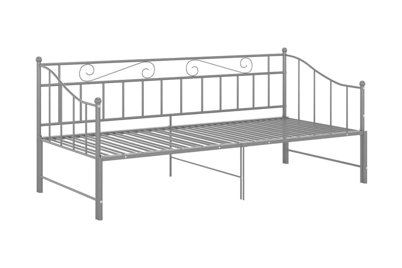 Vuodesohvan runko harmaa metalli 90x200 cm - Huonekalut - Sänky - Sänkykehikot & sängynrungot