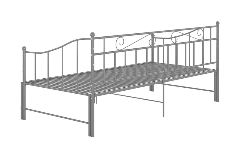 Vuodesohvan runko harmaa metalli 90x200 cm - Huonekalut - Sänky - Sänkykehikot & sängynrungot