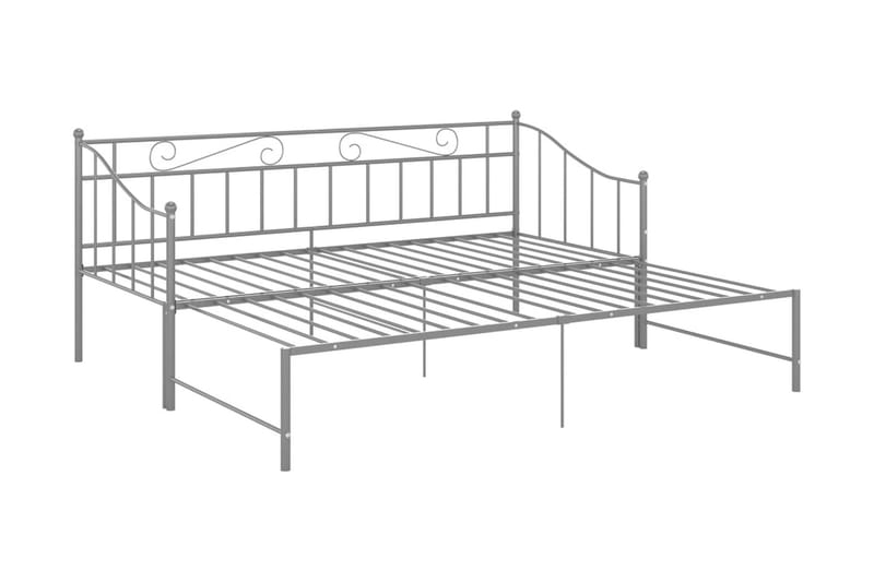 Vuodesohvan runko harmaa metalli 90x200 cm - Huonekalut - Sänky - Sänkykehikot & sängynrungot