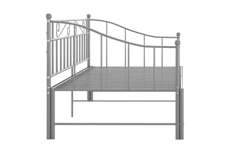 Vuodesohvan runko harmaa metalli 90x200 cm - Huonekalut - Sänky - Sänkykehikot & sängynrungot