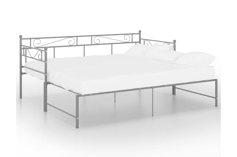 Vuodesohvan runko harmaa metalli 90x200 cm - Huonekalut - Sänky - Sänkykehikot & sängynrungot