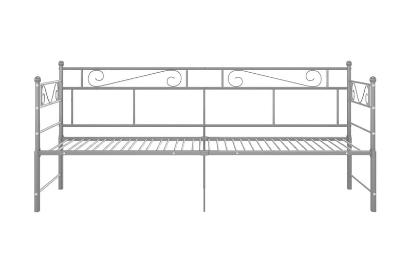 Vuodesohvan runko harmaa metalli 90x200 cm - Huonekalut - Sänky - Sänkykehikot & sängynrungot