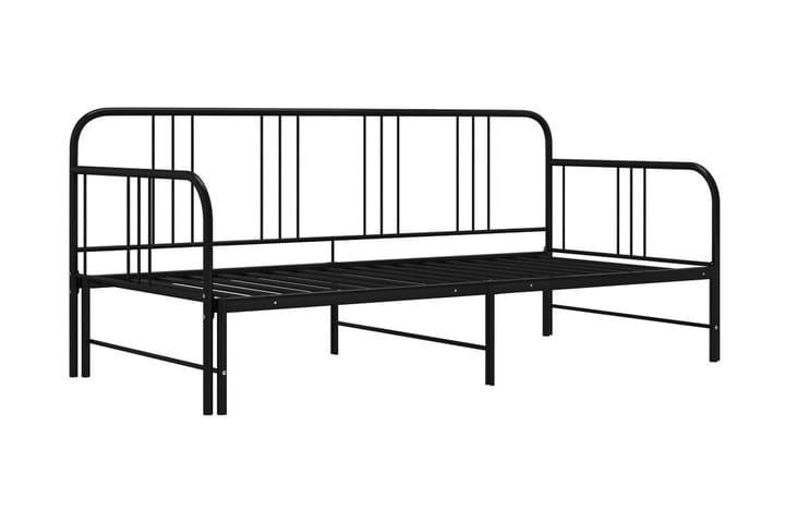 Vuodesohvan runko musta metalli 90x200 cm - Musta - Sänkykehikot & sängynrungot