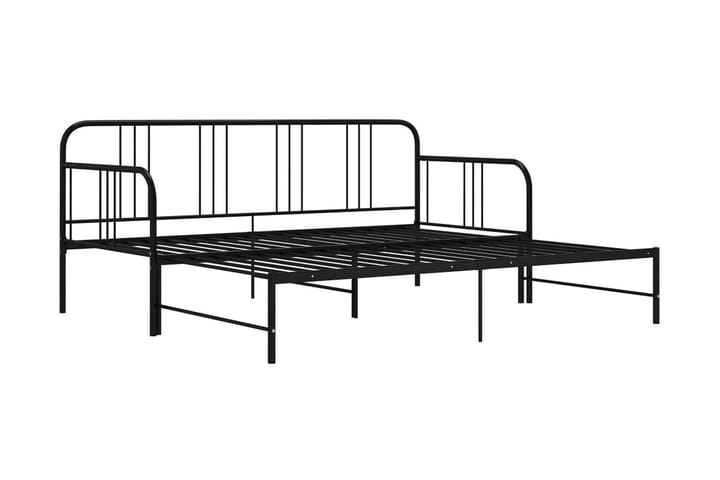 Vuodesohvan runko musta metalli 90x200 cm - Musta - Sänkykehikot & sängynrungot