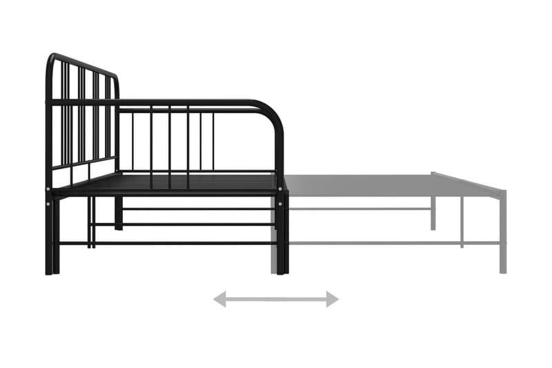 Vuodesohvan runko musta metalli 90x200 cm - Musta - Huonekalut - Sänky - Sänkykehikot & sängynrungot