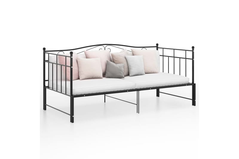 Vuodesohvan runko musta metalli 90x200 cm - Huonekalut - Sänky - Sänkykehikot & sängynrungot