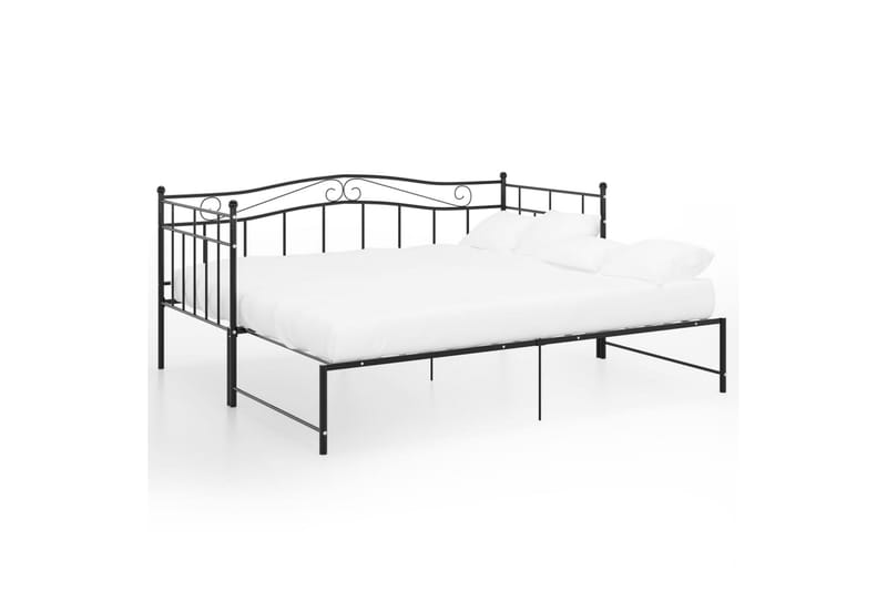 Vuodesohvan runko musta metalli 90x200 cm - Huonekalut - Sänky - Sänkykehikot & sängynrungot