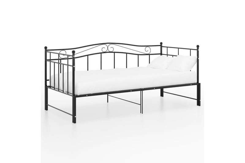 Vuodesohvan runko musta metalli 90x200 cm - Huonekalut - Sänky - Sänkykehikot & sängynrungot