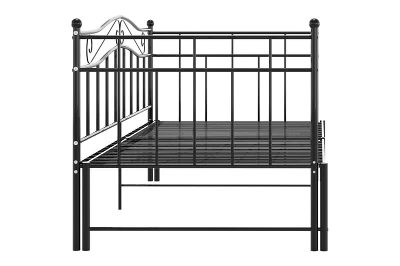 Vuodesohvan runko musta metalli 90x200 cm - Huonekalut - Sänky - Sänkykehikot & sängynrungot