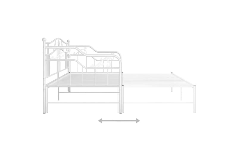 Vuodesohvan runko valkoinen metalli 90x200 cm - Huonekalut - Sänky - Sänkykehikot & sängynrungot