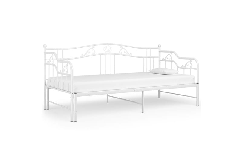 Vuodesohvan runko valkoinen metalli 90x200 cm - Huonekalut - Sänky - Sänkykehikot & sängynrungot