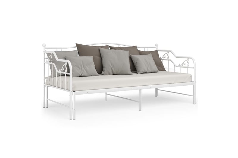 Vuodesohvan runko valkoinen metalli 90x200 cm - Huonekalut - Sänky - Sänkykehikot & sängynrungot