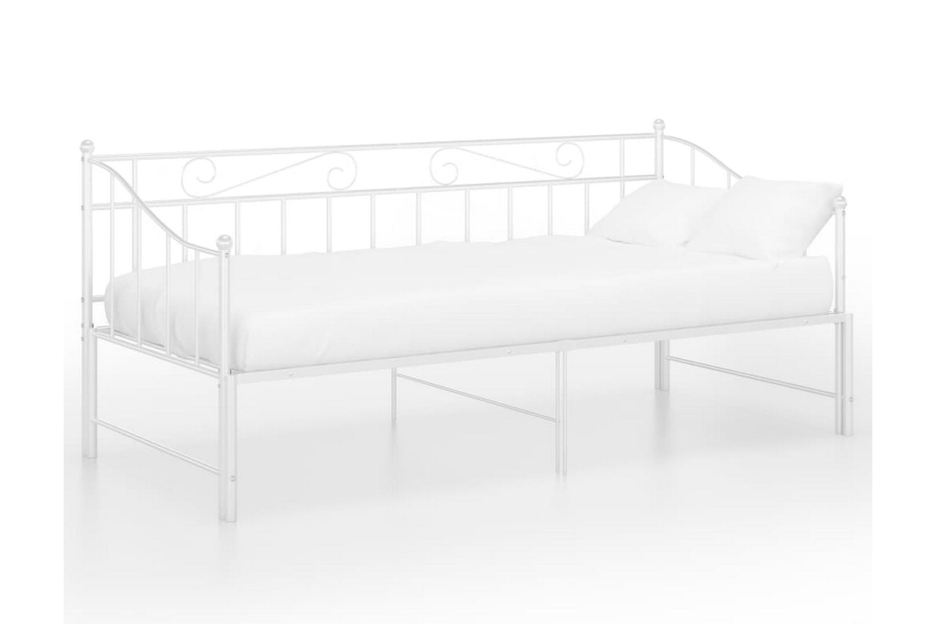 Vuodesohvan runko valkoinen metalli 90x200 cm - Huonekalut - Sänky - Sänkykehikot & sängynrungot