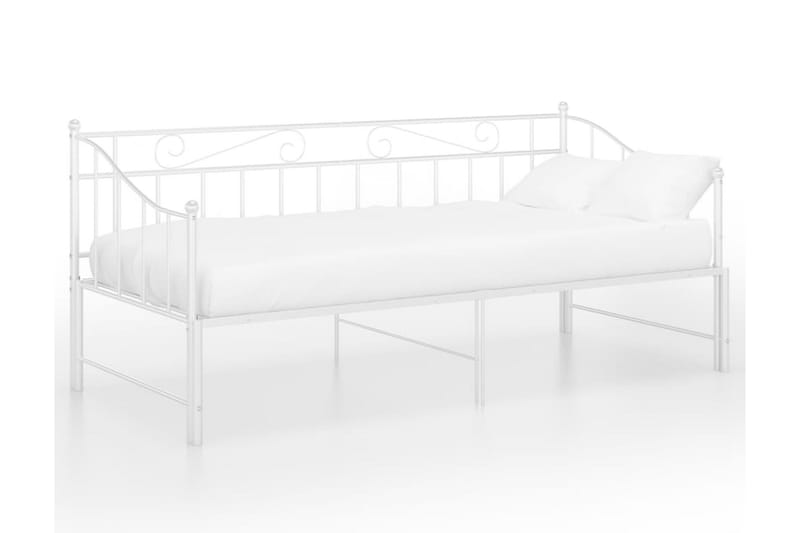 Vuodesohvan runko valkoinen metalli 90x200 cm - Huonekalut - Sänky - Sänkykehikot & sängynrungot