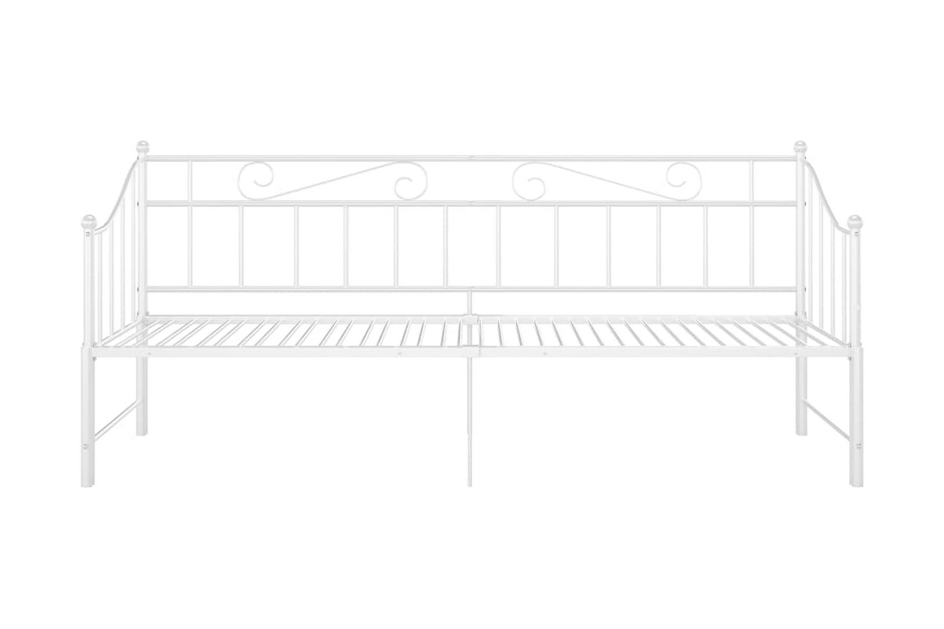 Vuodesohvan runko valkoinen metalli 90x200 cm - Huonekalut - Sänky - Sänkykehikot & sängynrungot