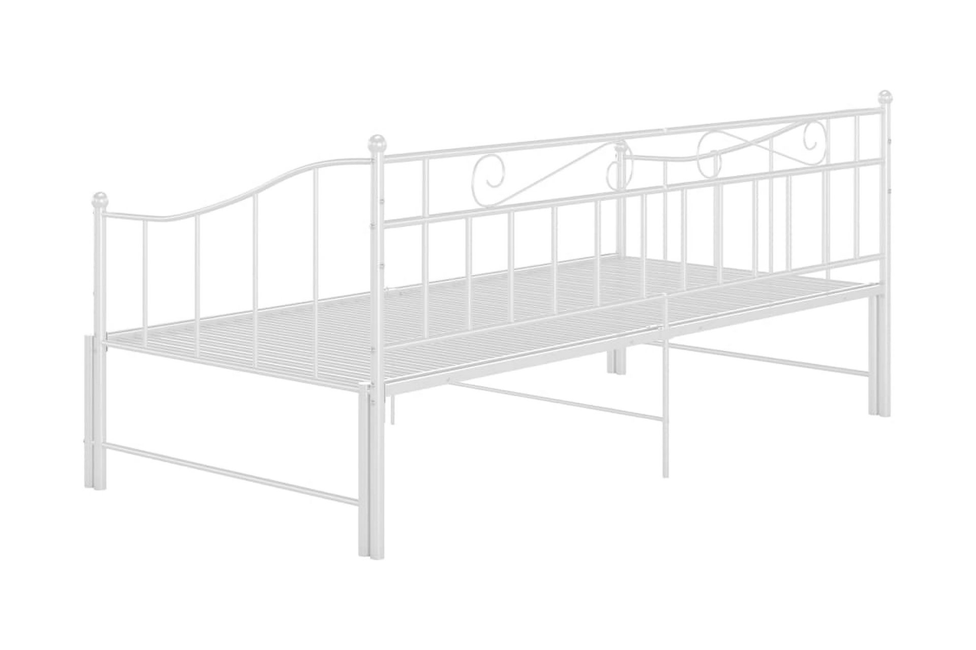 Vuodesohvan runko valkoinen metalli 90x200 cm - Huonekalut - Sänky - Sänkykehikot & sängynrungot