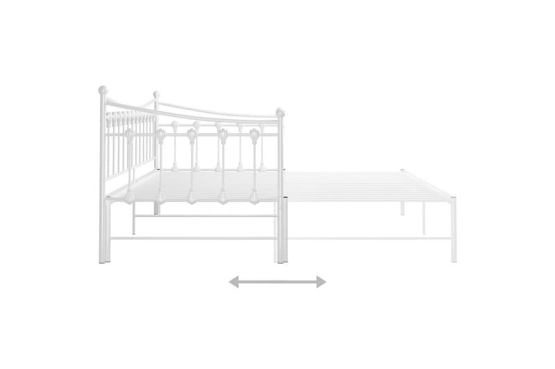 Vuodesohvan runko valkoinen metalli 90x200 cm - Huonekalut - Sänky - Sänkykehikot & sängynrungot