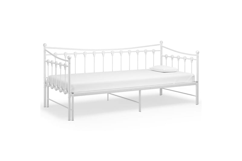 Vuodesohvan runko valkoinen metalli 90x200 cm - Huonekalut - Sänky - Sänkykehikot & sängynrungot