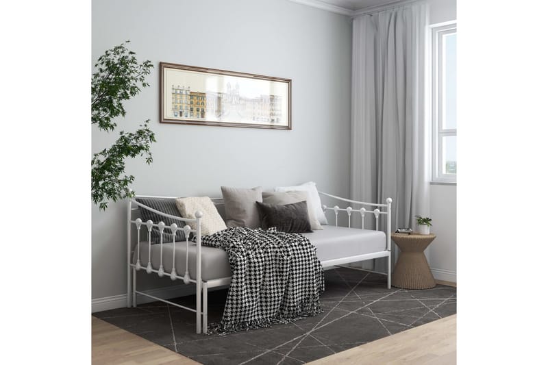Vuodesohvan runko valkoinen metalli 90x200 cm - Huonekalut - Sänky - Sänkykehikot & sängynrungot