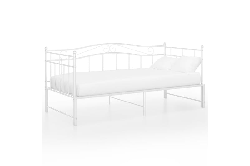 Vuodesohvan runko valkoinen metalli 90x200 cm - Huonekalut - Sänky - Sänkykehikot & sängynrungot