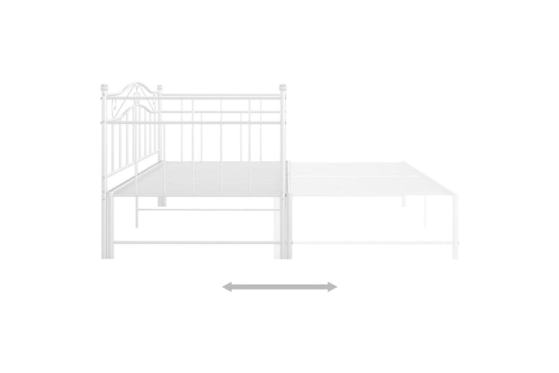 Vuodesohvan runko valkoinen metalli 90x200 cm - Huonekalut - Sänky - Sänkykehikot & sängynrungot