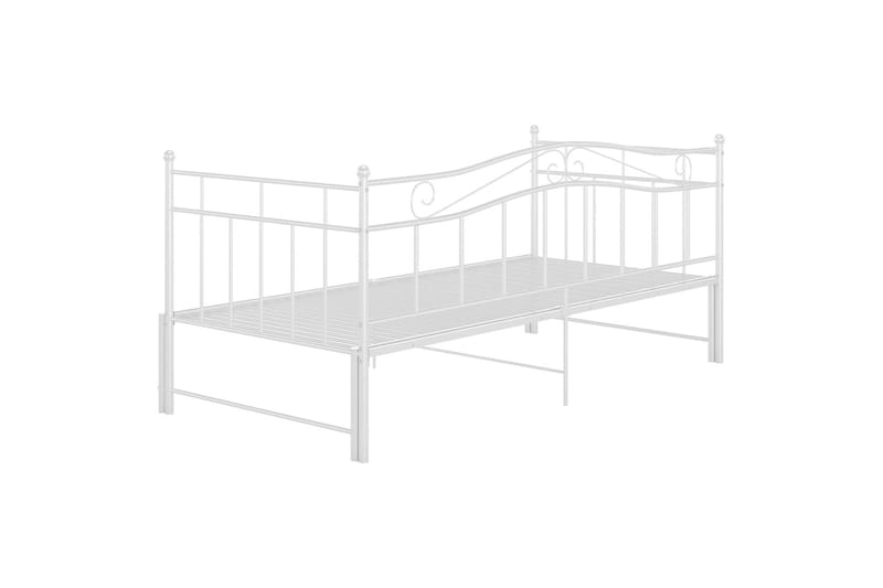 Vuodesohvan runko valkoinen metalli 90x200 cm - Huonekalut - Sänky - Sänkykehikot & sängynrungot