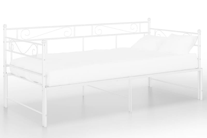 Vuodesohvan runko valkoinen metalli 90x200 cm - Huonekalut - Sänky - Sänkykehikot & sängynrungot