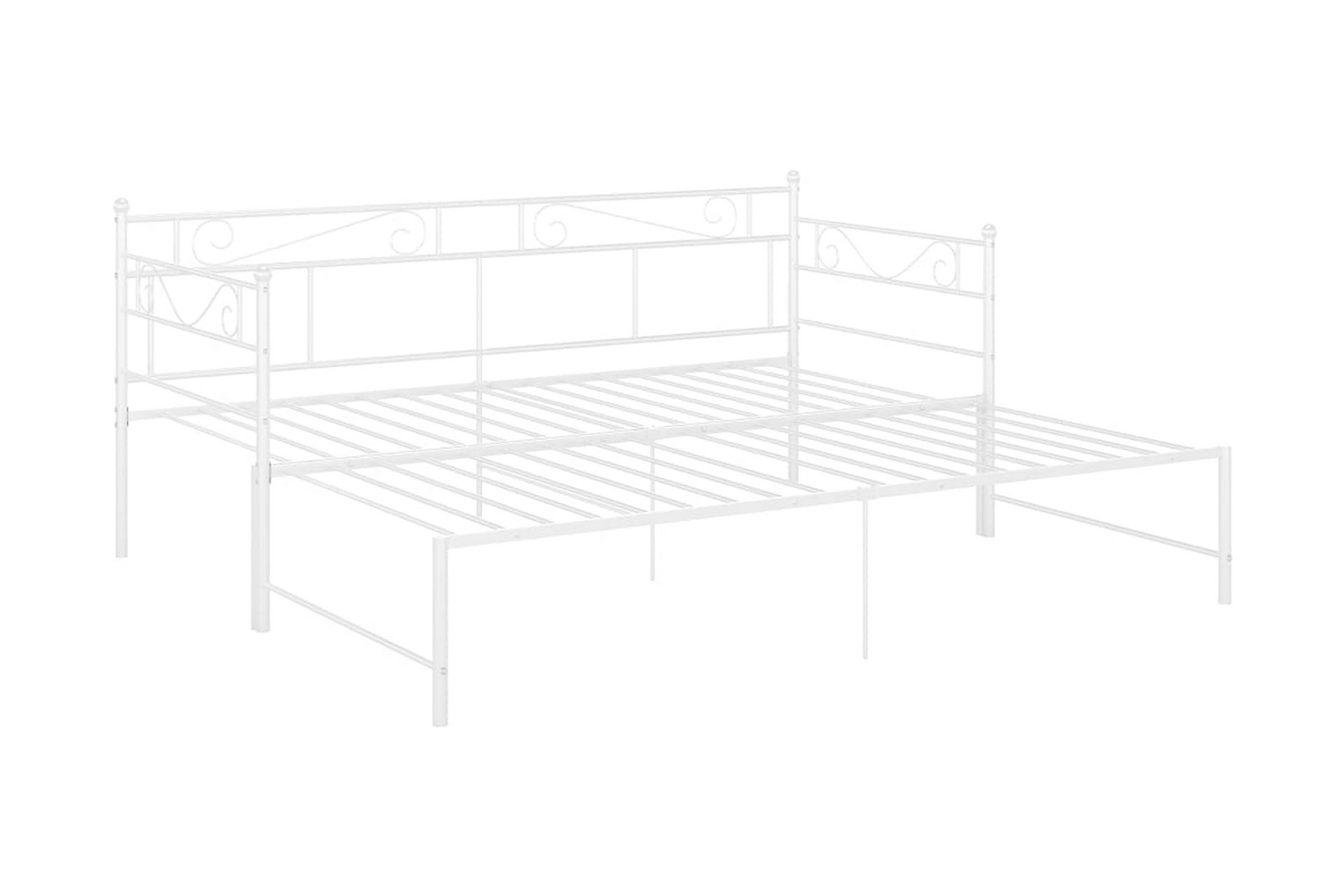 Vuodesohvan runko valkoinen metalli 90x200 cm - Huonekalut - Sänky - Sänkykehikot & sängynrungot
